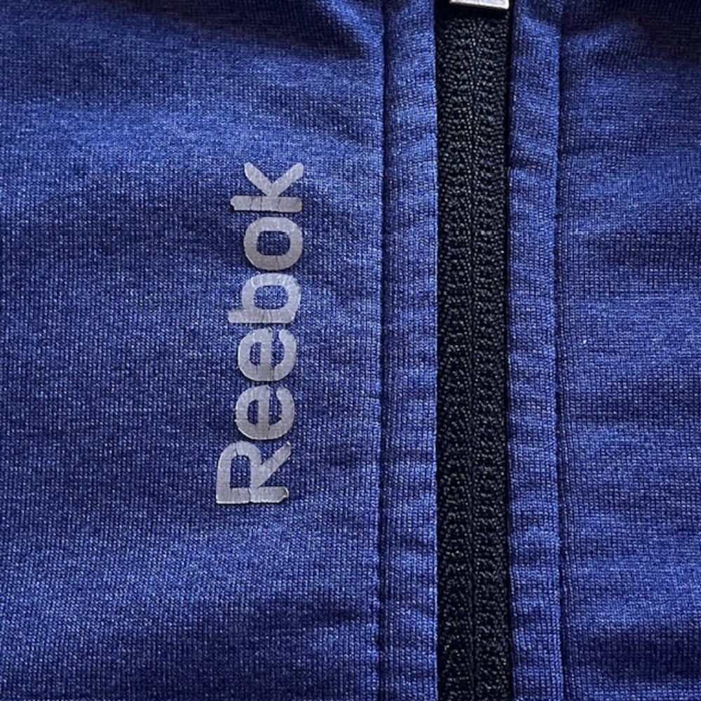 REEBOK Women's Blue Performance Full-Zip Hoodie Jacket - Size Large - Picture 3 of 6